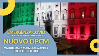 Nuovo DPCM tutte le misure valide fino a Pasqua Cosa cambia per la scuola [upl. by Pressman]