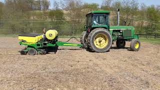 John Deere 4040 and 1750 Planting Corn and Soybeans 2020 [upl. by Atirak]