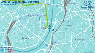 Zwift Route on OpenStreetMap Greater London Flat London [upl. by Ilajna]