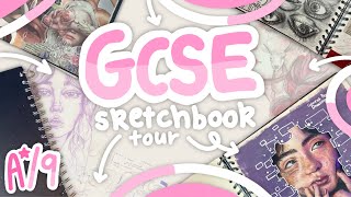 GCSE art sketchbook tour ☆ GRADE 9 A [upl. by Iden]