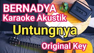 Untungnya Hidup Harus Tetap Berjalan  Bernadya Karaoke Akustik [upl. by Blancha]