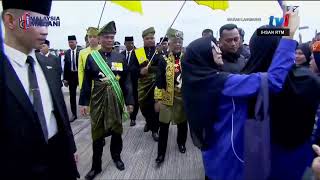 LANGSUNG Istiadat Keberangkatan Tiba Yang diPertuan Agong Ke16 dan Raja Permaisuri Agong [upl. by Htenaj]