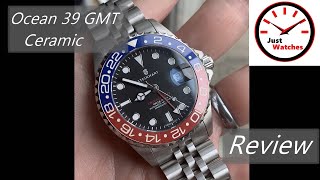 Steinhart Ocean One 39 GMT Blue Red Ceramic Review [upl. by Nosemyaj]