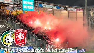 Fortuna Sittard  Twente Enschede  massive PYROSHOW great atmosphere amp away win for TWENTE [upl. by Smart]