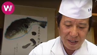 Fugu  how to prepare the deadly pufferfish as shown by quotUoseiquot chef Rikizo Okamoto  Tokyo [upl. by Yecac]