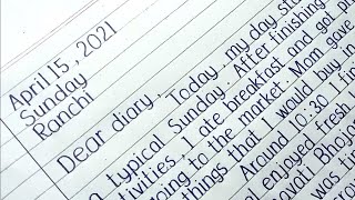 How to write diary  Diary writing in English  Diary entry [upl. by Akelahs]