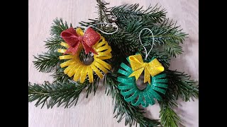 Ozdoba z pianki brokatowej  Easy Christmas Tree Decorations  Short Ideas For Christmas [upl. by Daahsar837]