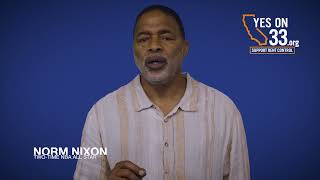 Stand with Norm Nixon  Vote Yes on 33 [upl. by Raddy]