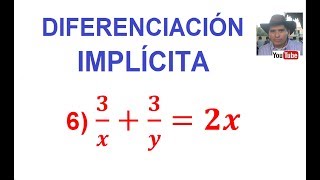 6 Diferenciación Implícita DerivaciónDerivada del Producto con exponente negativo [upl. by Dnomar]