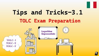 Tips amp Tricks 31 Logarithm amp Exponential Problem Solving Master TOLC with Essential Math Concepts [upl. by Fine]