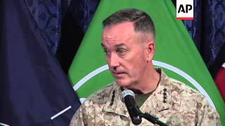 ISAF commander comments on security handover Taliban office in Qatar [upl. by Aken]