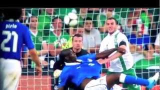 Mario Balotelli Golazo  Italy v Ireland Euro 2012 [upl. by Elinnet]