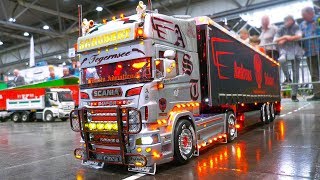 MOST IMPRESSIVE RC MODEL TRUCKS RC SCANIA MAN ACTROS GRAND HAULER SUPER SCALE [upl. by Mehalick]