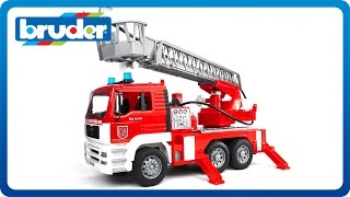 Bruder Toys MAN Fire Engine w Water Pump amp Light  Sound Module 02771 [upl. by Benzel]