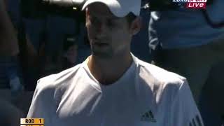 2009 Australian Open QF Roddick vs Djokovic DivX [upl. by Anilosi]