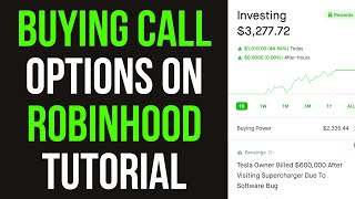 Buy Call Options Tutorial on Robinhood with Strategy [upl. by Anauj]