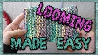 Learn the Basic Stitches for Loom Knitting  Dish Cloths [upl. by Nollahp]