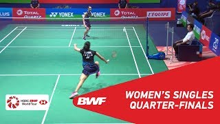 QF  WS  TAI Tzu Ying TPE 1 vs Saina NEHWAL IND  BWF 2018 [upl. by Ybor]