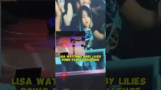 Lisas reaction to baby lilies dancing her challenge 🔥 lisa lisamanoban blackpink [upl. by Arad]