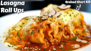 Youve Never Had Lasagna Like This Short Rib Lasagna Roll Up Recipe [upl. by Hesther748]