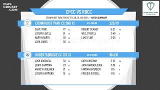 Crowhurst Park CC 2nd XI v Robertsbridge CC 1st XI [upl. by Rochester823]