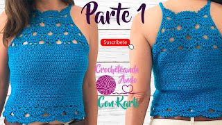 Blusa tejida a crochet  😍 Modelo quotBelaquot 😍 Parte 1  FACIL Y EN TODAS LAS TALLAS  Paso a Paso [upl. by Wait]