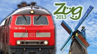 Zug2013 Autozug SyltShuttle 2015 mit BR 218 [upl. by Brook640]