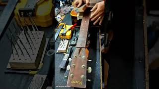 Preparing Fretboard for REFRETTING guitar guitarbridge fretboard morris [upl. by Googins]