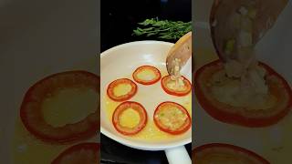 Perfect combo 🤤 tomatoes and eggs with cheese 🧀 food cooking easyrecipe recipe eggs [upl. by Marcus]