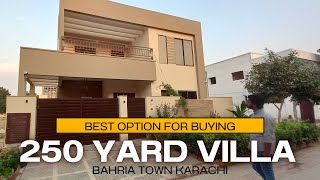 250 sq yard villa  Bahria Town karachi latest news  House for sale  250 yards price [upl. by Annaer567]