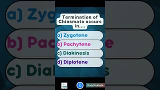 Termination of Chiasmata occurs in MCQ Comment the Answer [upl. by Nahtahoj]