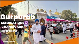 Guru Nanak Ji Gurpurab Celebrations🪯🙏🏻Gurudwara Chandigarh Sector 8 Aur Shri Amb Sahib Gaye 😇👏🏻🙇🏻‍♂️ [upl. by Naneik]