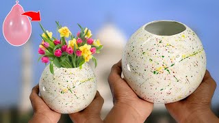 Cement Flower Pot Making at home  White Cement Craft Ideas  Diy Easy Cement Craft Ideas [upl. by Anaibib827]