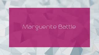 Marguerite Battle  appearance [upl. by Euqinimod445]