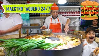 ¡Mis TACOS de TRIPA FAVORITOS nunca cierran  La garnacha que apapacha [upl. by Retrak]