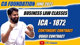 Contingent and Quasi Contract Under ICA 1872 I CA Foundation [upl. by Aek667]