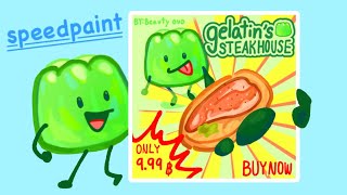 Gelatin steakhouse posterspeedpaint bfdi [upl. by Burnaby929]