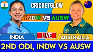 India W vs Australia W 2nd ODI Live Scores  IND W vs AUS W Live Scores amp Commentary  INDW Innings [upl. by Yriek]