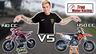 Pit bike vs KTM 450  Traq Motor Racing track review  pitbike pitbikesupermoto [upl. by Lavina]