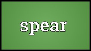 Spear Meaning [upl. by Adias]