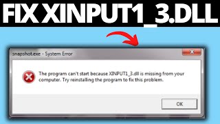 Fix xinput13dll is Missing From Your Computer [upl. by Car]