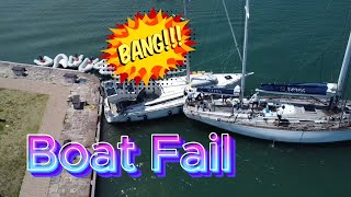 Yacht Fail While Docking  Nelsons Dockyard Antigua  May 3rd 2024 [upl. by Llirrehs]