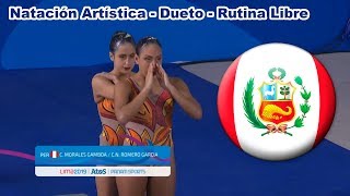 C Morales Gamboa amp C N Romero Garcia Peru Final Natacion Artistica Dueto Rutina Libre Lima 2019 [upl. by Monetta]