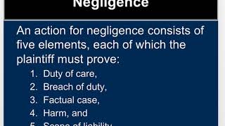 Chapter 8  Negligence and Strict Liability [upl. by Sublett]