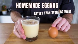 Traditional Eggnog Recipe  Super Easy Homemade Eggnog  Chef James [upl. by Lambertson]