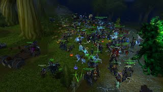 The biggest Horde raid in WarmaneIcecrown history Deletting Stormwind and crashing the server [upl. by Alda]