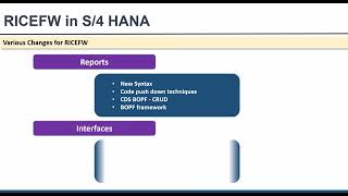 Module 10 Part 5  RICEFW Changesin S4 HANA  ABAP on HANA  Hana Migration  Part 5 [upl. by Albertina]