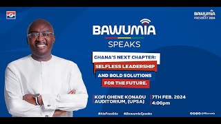 LIVESTREAMING Bawumia speaks on Ghanas next chapter [upl. by Euqinemod]