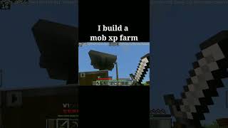 I build a small mob xp farm 👨‍🌾 3 without voicetrending shorts gaming minecraft mobfarm [upl. by Ardnuahsal]