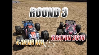 Traxxas E Revo 20 vs Arrma Kraton  Round 3 [upl. by Taber]